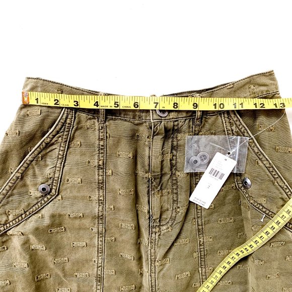 NWOT aubrey textured green utility skirt w/pockets - Picture 7 of 9